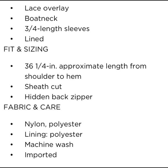 CHAPS size 10 Pink Lace Dress NWT 3/4 Sleeves ๐๐ - Picture 8 of 8